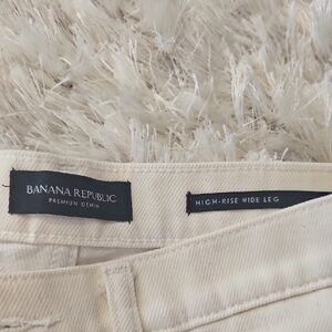 Banana Republic Off-White Premium Denim Trousers